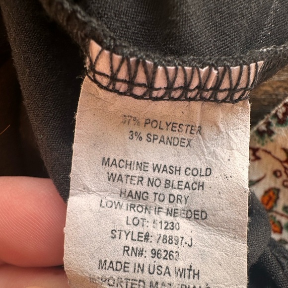 Olivia Rae Basic Side Tie Black Tee - Picture 8 of 9